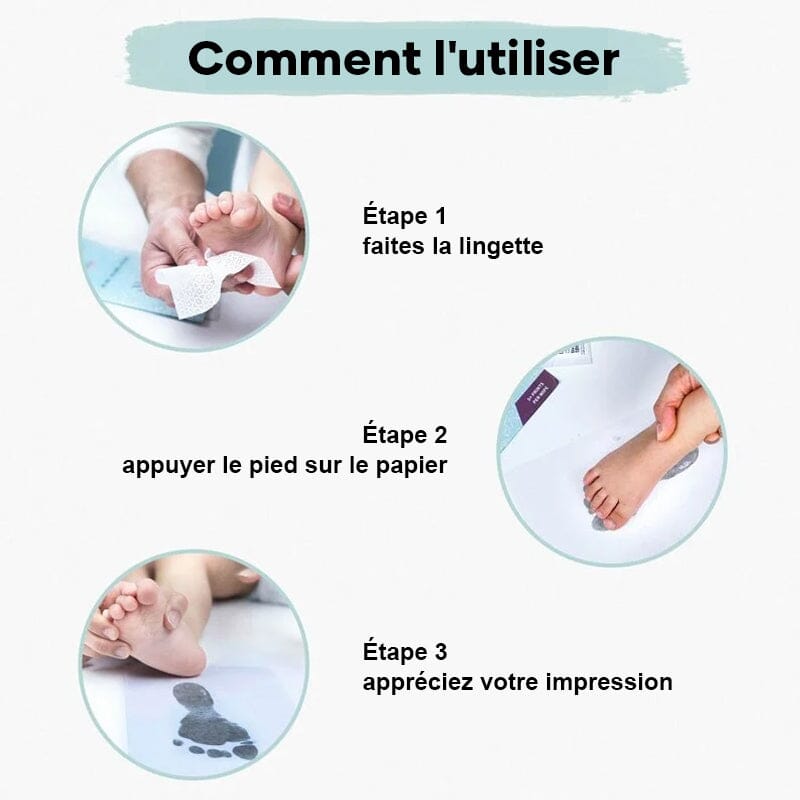 Ensemble d'Empreinte des Mains et des Pieds pour Bébés