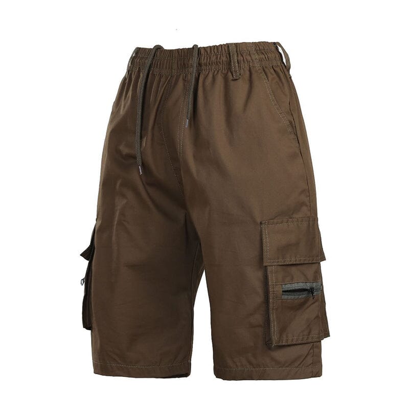 Short cargo décontracté à taille élastiquée pour hommes