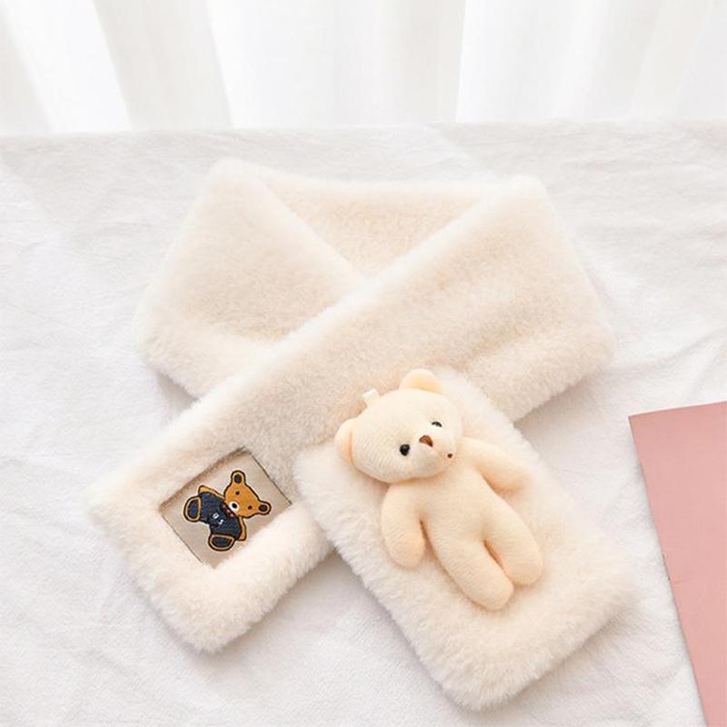 Bavoir en peluche ours mignon pour adulte et enfant