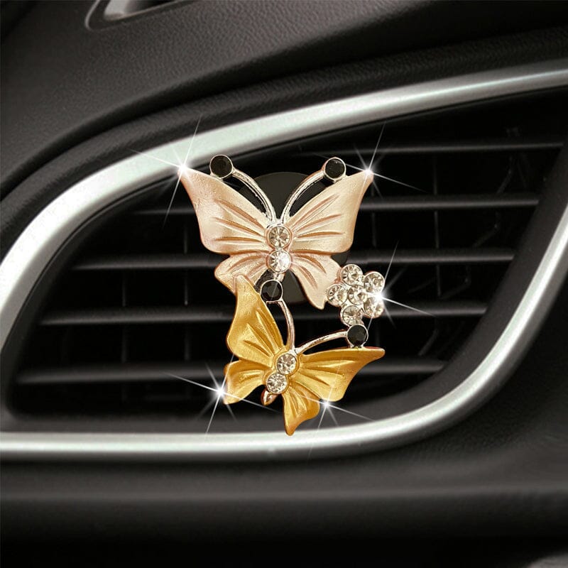 Accessoires de voiture papillon Bling, désodorisant de voiture mignon