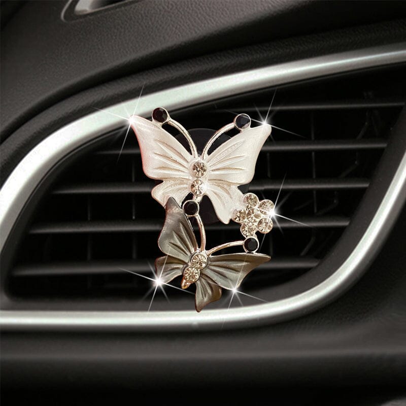 Accessoires de voiture papillon Bling, désodorisant de voiture mignon