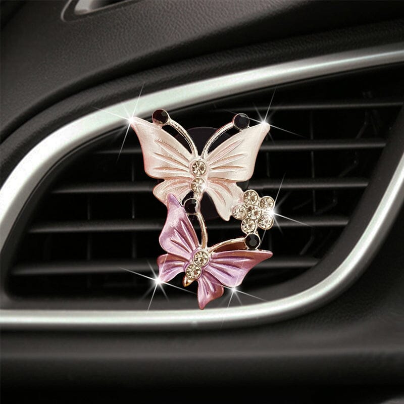 Accessoires de voiture papillon Bling, désodorisant de voiture mignon