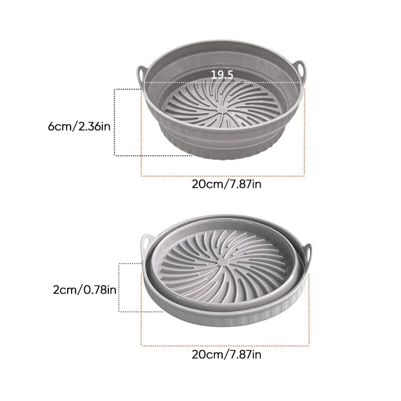 Poêle à gril en silicone pour friteuse à air