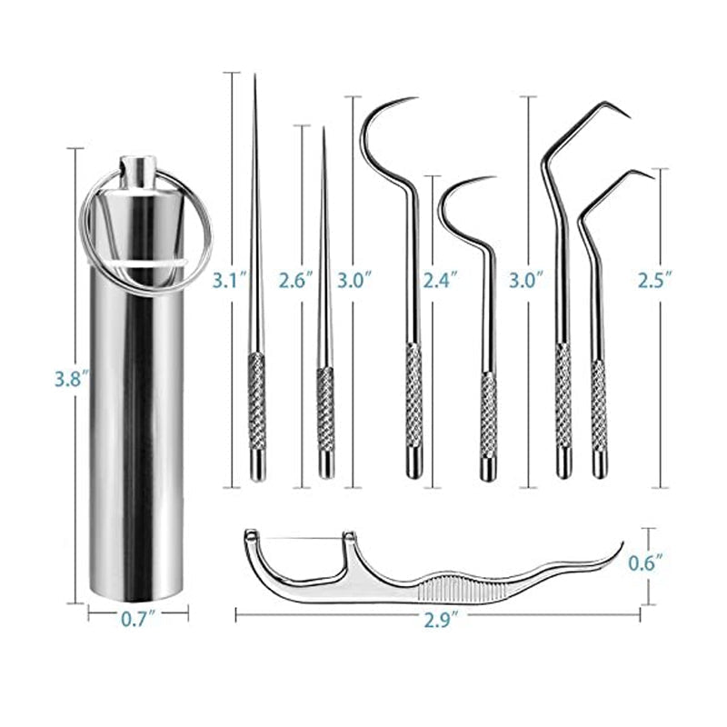 Ensemble de cure-dents en acier inoxydable