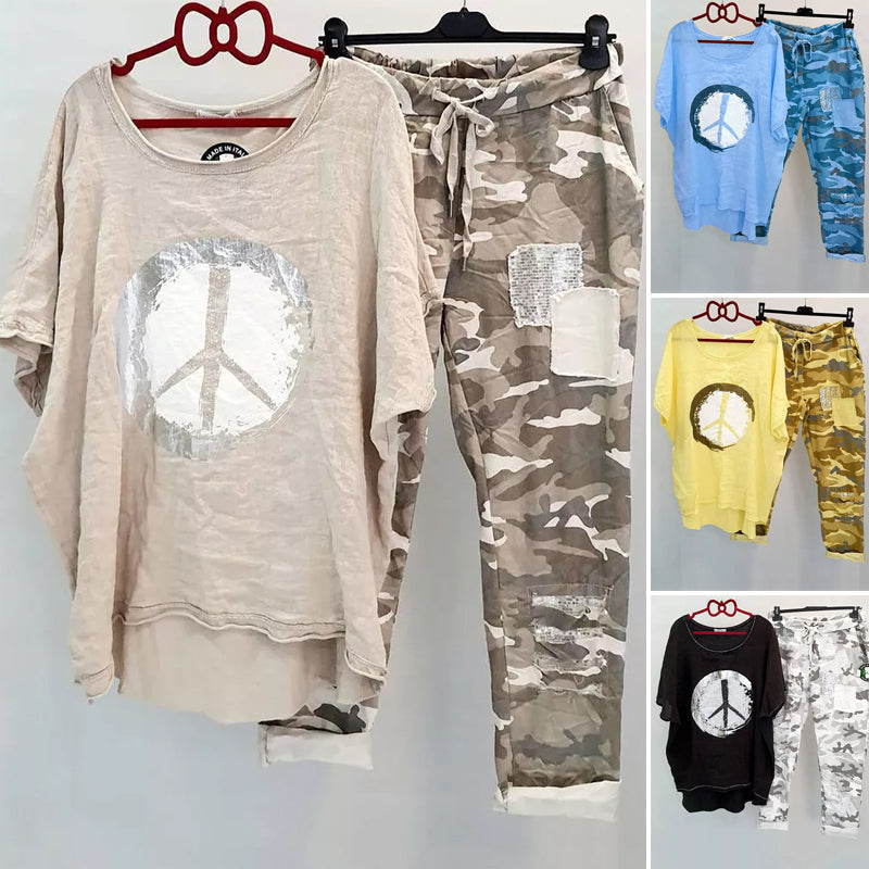 Costume camouflage deux pièces pour femmes