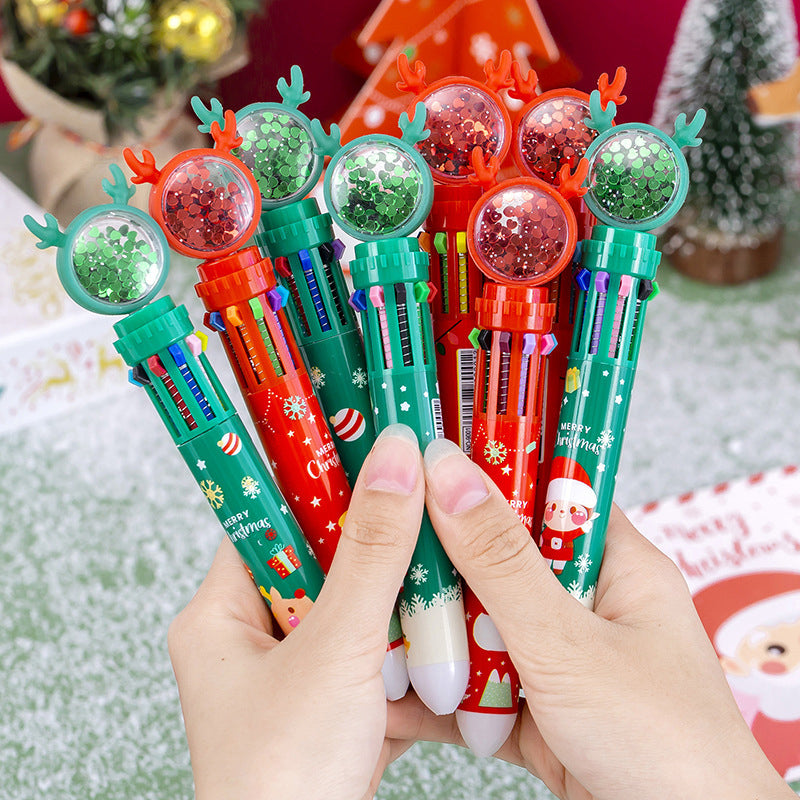 Ensemble de stylos à paillettes de Noël