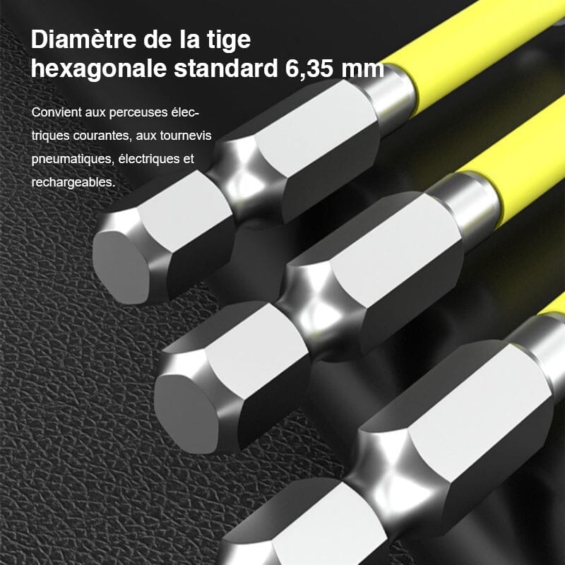 Embouts de tournevis cruciformes et fendus pour électriciens