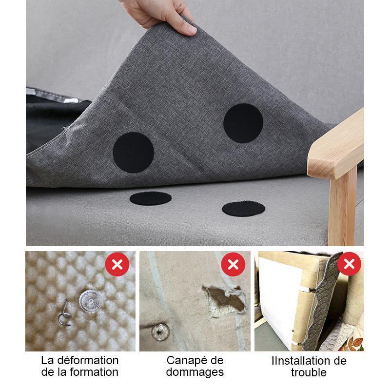 Maison et Habitat Tapis Antidérapant pour Coussins de Canapé Patins Antidérapants (10 pièces)