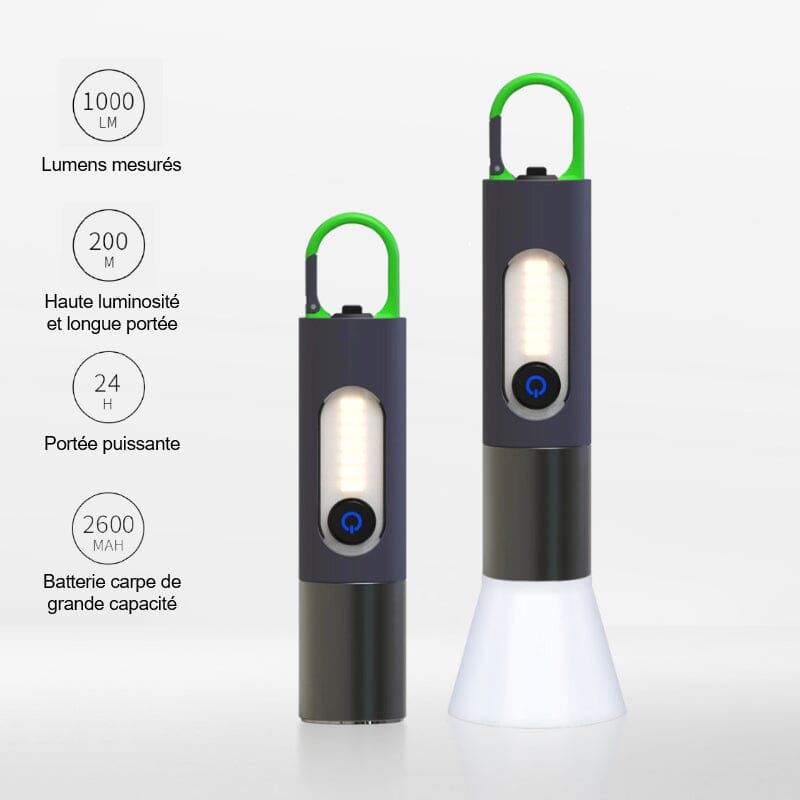 Lampe de poche LED extensible