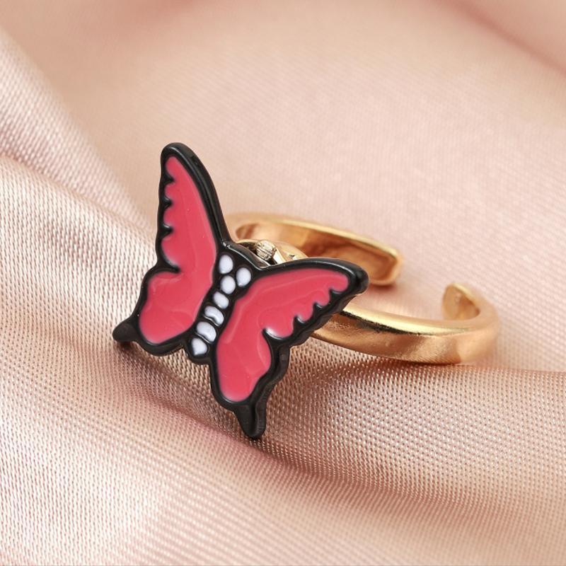 Bague Rotative Marguerite/Papillon