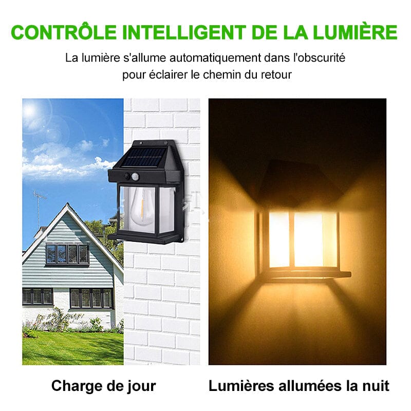 Applique murale solaire en tungstène pour l'extérieur