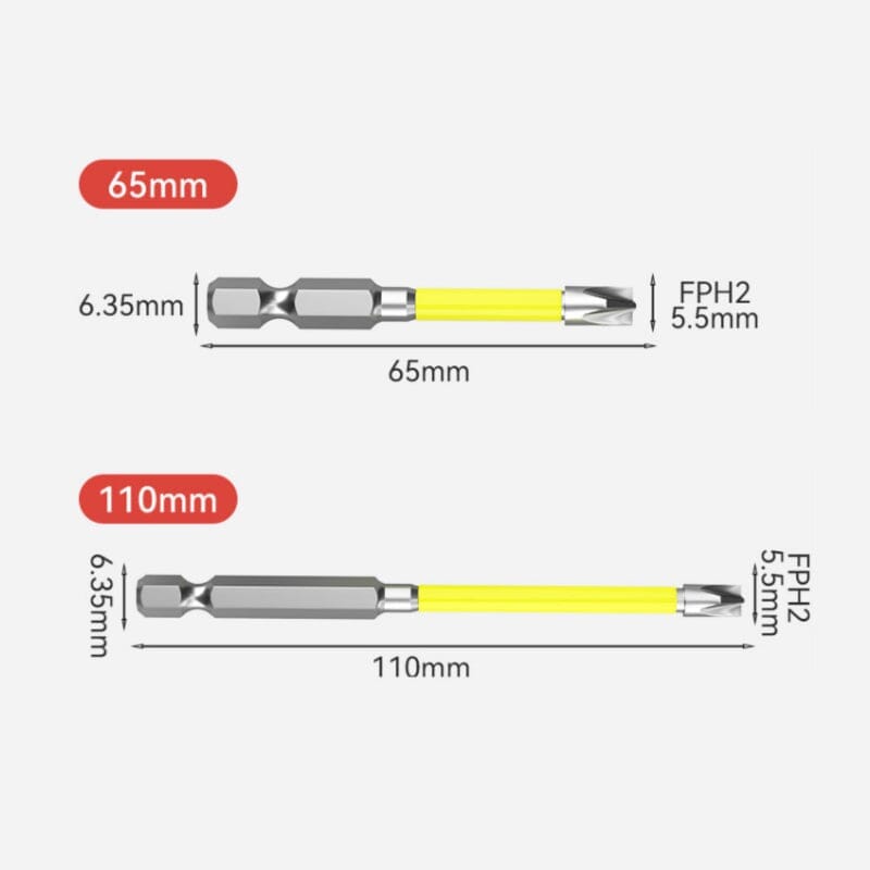 Embouts de tournevis cruciformes et fendus pour électriciens