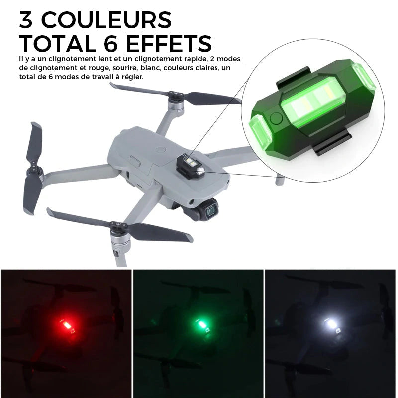 Lumières stroboscopiques d'avion à 4 couleurs et chargement USB