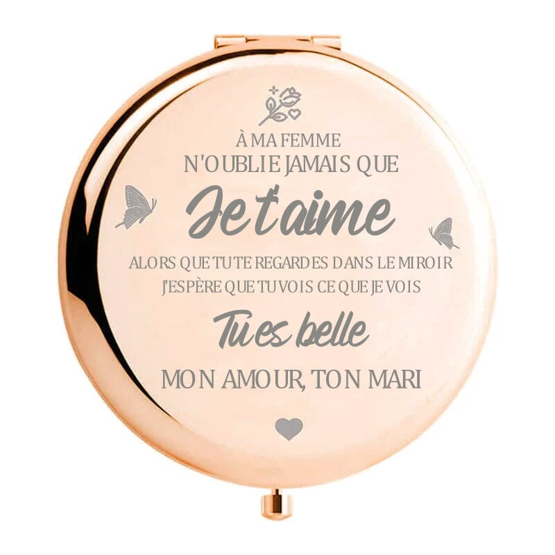 Miroir compact Je t'aime