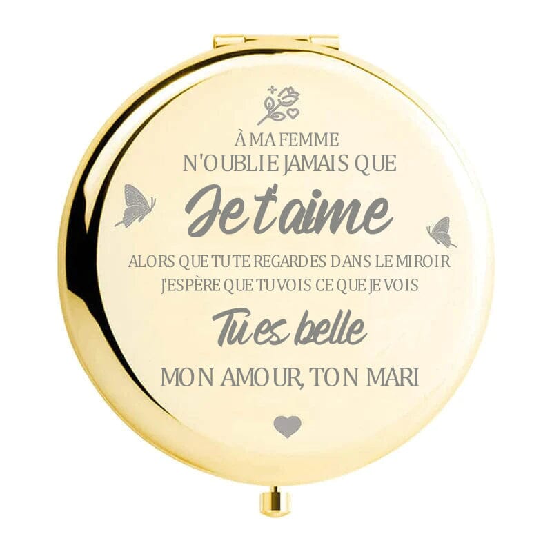 Miroir compact Je t'aime