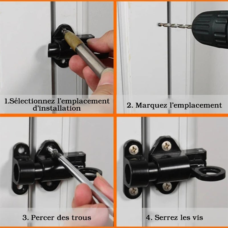 Loquet Automatique à Ressort de Fenêtre en Alliage d'Aluminium