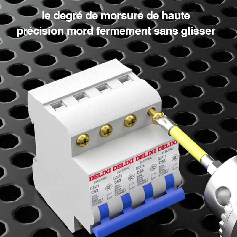 Embouts de tournevis cruciformes et fendus pour électriciens