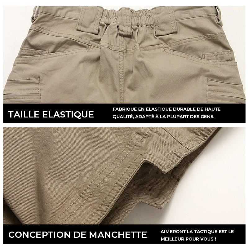 Short Tactique Imperméable Multi-poches pour Homme