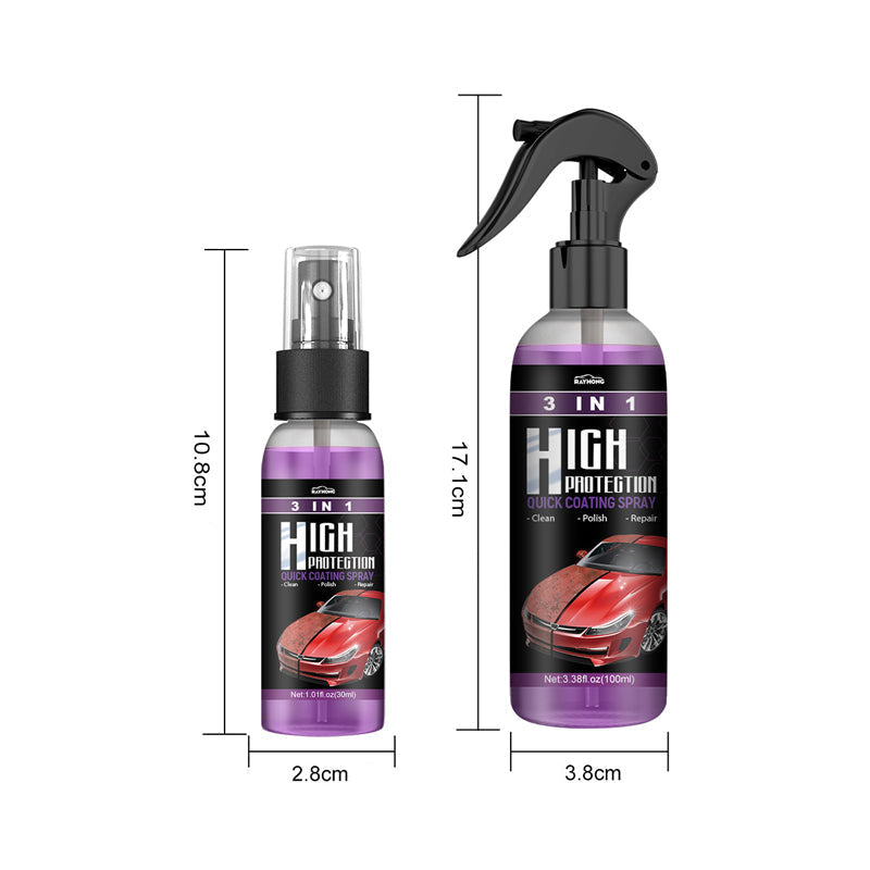 3 en 1 nouveau spray de revêtement de voiture rapide amélioré