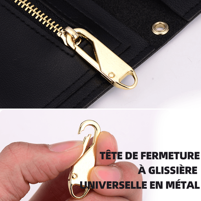 Tête de Fermeture à Glissière Universelle en Métal (6 pièces)