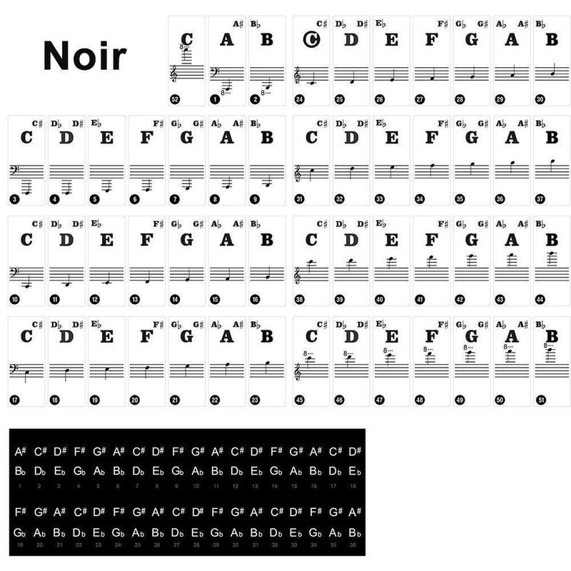 Autocollants de Note de Piano