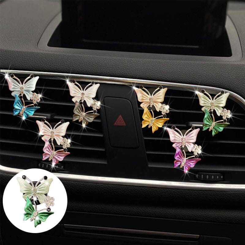 Accessoires de voiture papillon Bling, désodorisant de voiture mignon