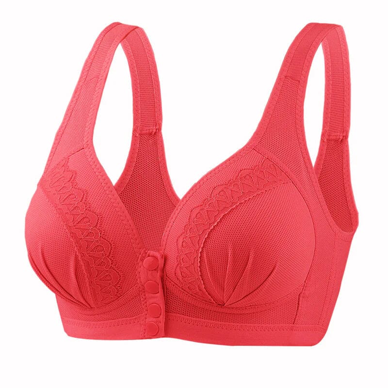 Soutien-gorge en coton respirant doux pour la peau avec bouton sur le devant